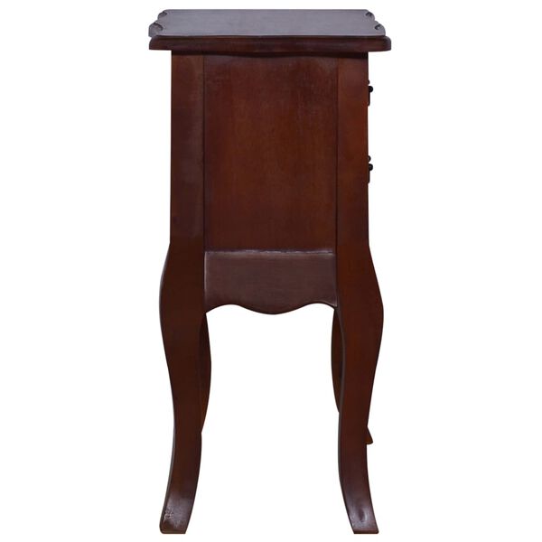 vidaXL Bedside Cabinet Classical Brown 60x30x60 cm Solid Mahogany