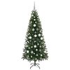 vidaXL Artificial Christmas Tree with 300 LEDs Green 180 cm PE and PVC