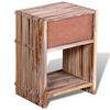 vidaXL Nightstand with Drawer Reclaimed Teak Wood