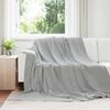 vidaXL Throw Blanket Grey 240 x 270 cm Fleece