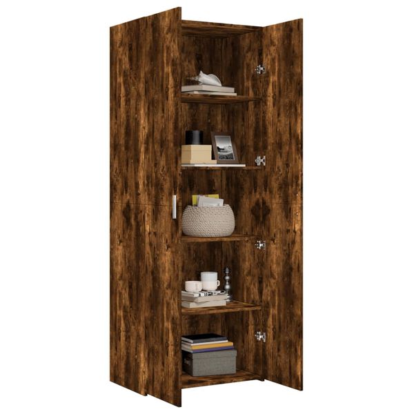 vidaXL Highboard Smoked Oak 70x42.5x185 cm Engineered Wood