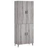 vidaXL Highboard Grey Sonoma 69.5x34x180 cm Engineered Wood