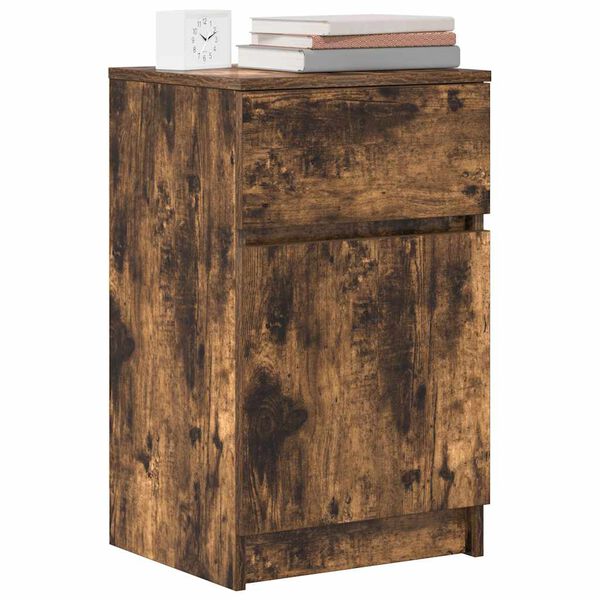 vidaXL Bedside Cabinets 2 pcs Smoked Oak 39x35x65 cm Engineered Wood