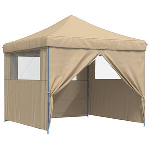 vidaXL Party Tent 292 x 292 x 315 cm Beige Oxford Fabric