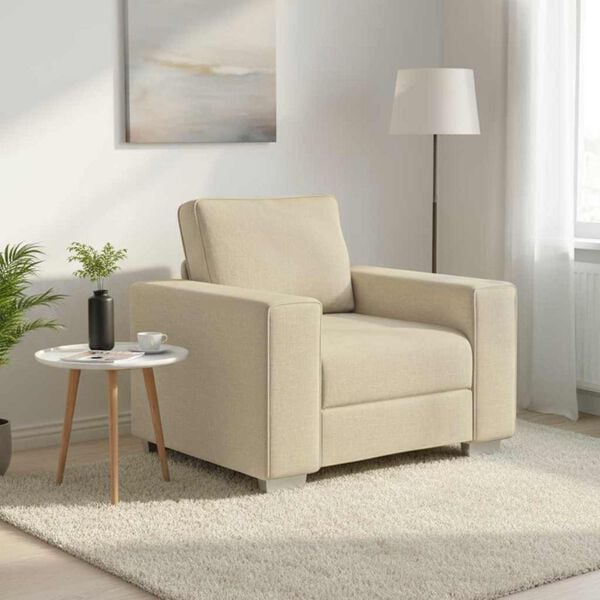 vidaXL Sofa Cream 100 x 77 x 82 cm Fabric