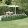 vidaXL Garden Raised Bed Galvanised Steel 396x100x36 cm Green