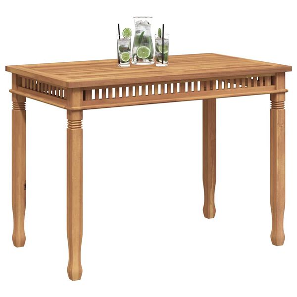 vidaXL Garden Dining Table 110x65x80 cm Solid Teak Wood