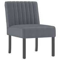 vidaXL Slipper Chair Dark Grey Velvet