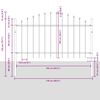 vidaXL Garden Fence Woerden with Spear Top Steel 170x100 cm Black