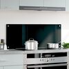 vidaXL Kitchen Backsplash Black 100 x 40 cm Tempered Glass