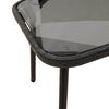 vidaXL Coffee Table Black 90 x 45 x 43 cm Poly Rattan and glass