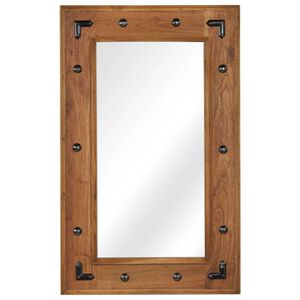 vidaXL Mirror Solid Acacia Wood 50x80 cm