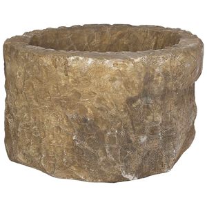 vidaXL Garden Planter Aging Stone &Oslash; 35 x 20 cm Limestone