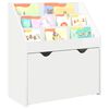 vidaXL Kids Bookshelf with Drawer High Gloss White 60 x 29.5 x 69 cm