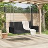 vidaXL Swing Bench Black 119x56x48 cm Poly Rattan