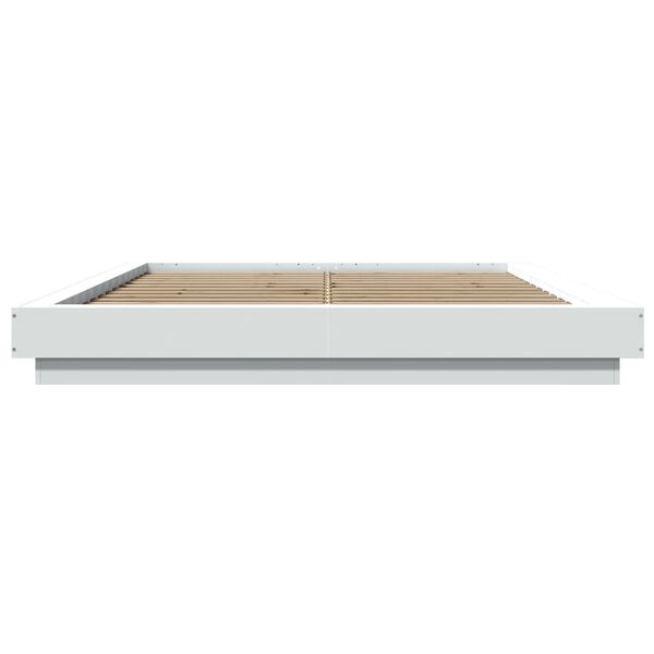 vidaXL Bed Frame without Mattress White 150x200 cm King Size