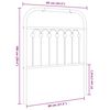 vidaXL Metal Replace Headboard White 80 cm