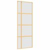 vidaXL Sliding Door Gold 76x205 cm Frosted ESG Glass and Aluminium