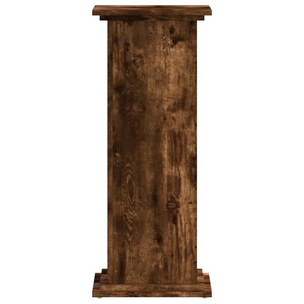 vidaXL Plant Stand Smoked Oak 33x33x80 cm Engineered Wood