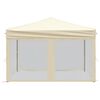vidaXL Folding Party Tent with Sidewalls Cream 3x3 m