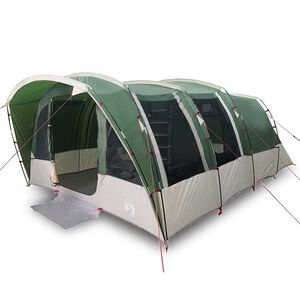 vidaXL Family Tent Tunnel 8-Person Green Waterproof