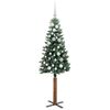 vidaXL Slim Christmas Tree with 150 LEDs Green and White 150 cm