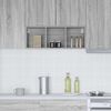 vidaXL Hanging Cabinet Grey Sonoma 30 x 29.5 x 80 cm Engineered Wood