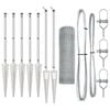 vidaXL Hexagonal Fence with Post 10 x 0.6 m Galvanised Steel Silver