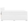 vidaXL Box Spring Bed with Mattress White 140x190 cm Faux Leather