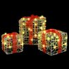 vidaXL Gift Box with 60 LEDs 3 pcs Warm white 20 x 20 x 20 cm Acrylic