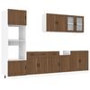 vidaXL 7 Piece Kitchen Cabinet Set Porto Brown Oak Engineered Wood