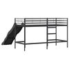 vidaXL Kids'Loft Bed Frame with Slide Black and Anthracite