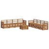 vidaXL Outdoor Sofa Set 9 pcs Natural