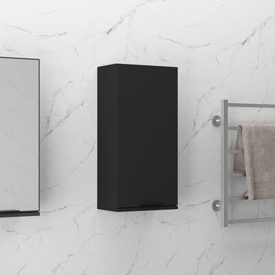 vidaXL Wall-mounted Bathroom Cabinet Black 32x20x67 cm