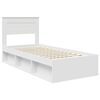 vidaXL Bed Frame with Headboard White 100 x 200 cm Solid Pine Wood