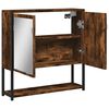 vidaXL Bathroom Mirror Cabinet Smoked Oak 60x16x60 cm Engineered Wood