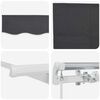 vidaXL Retractable Awning Anthracite 400 x 200 cm Fabric