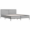 vidaXL Bed Frame without Mattress Grey Sonoma 135x190 cm Double