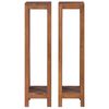 vidaXL Plant Stands 2 pcs 25x25x100 cm Solid Teak Wood