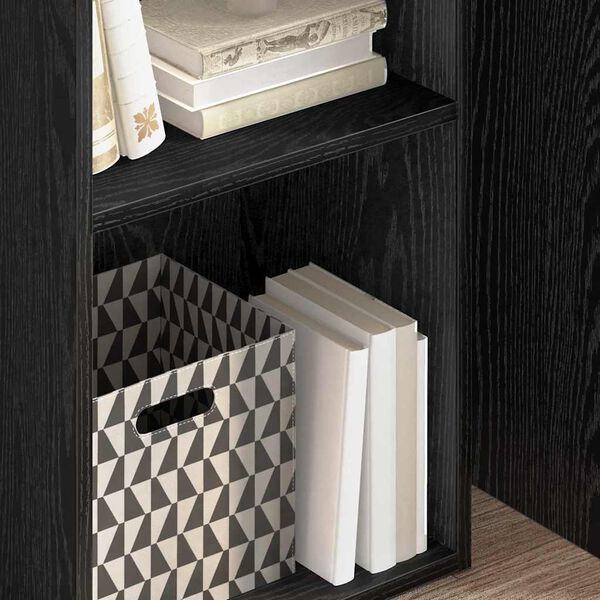 vidaXL Bookshelf Black Oak 40 x 30 x 77 cm Engineered Wood