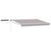 vidaXL Electric Retractable Awning Light Grey and White 3 x 2.5 m