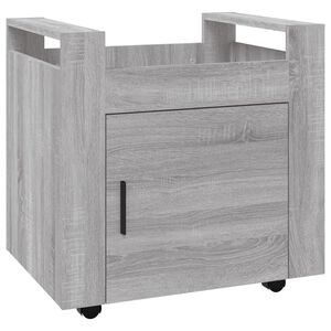 vidaXL Desk Trolley Grey Sonoma 60x45x60 cm Engineered Wood
