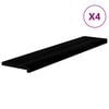 vidaXL Stair Treads 4 pcs Brown Black 120x25x2 cm Solid Wood Oak