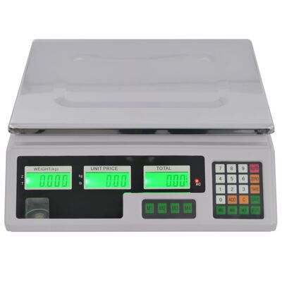 vidaXL Digital Scales 30 kg with Rechargeable Battery