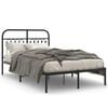 vidaXL Metal Bed Frame without Mattress with Headboard Black 120x200cm