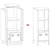 vidaXL Highboard Pink 35x39x103.5 cm Steel
