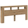vidaXL LED Headboard Artisan Oak 200x18.5x103.5 cm Engineered Wood