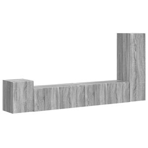 vidaXL TV Cabinet Set Wall-mounted 3 pcs Grey Sonoma Engineered Wood