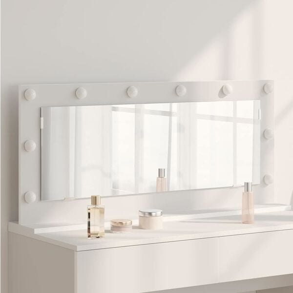 vidaXL Vanity Mirror White 100 x 45 x 18 cm Glass and Engineered wood