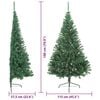 vidaXL Artificial Pre-lit Christmas Tree Green 180 cm PVC